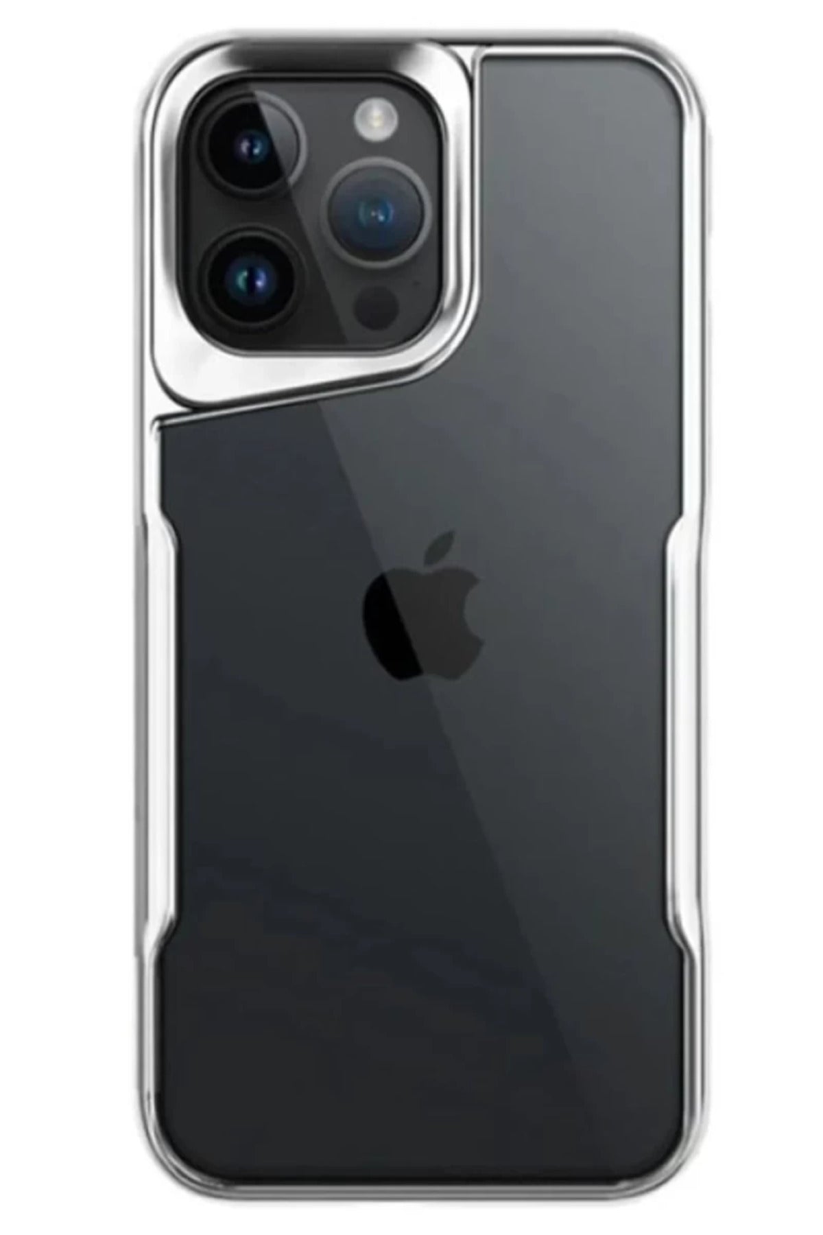Apple iPhone 14 Pro Max Uyumlu Kılıf Boyi Silikon Kapak - Gümüş
