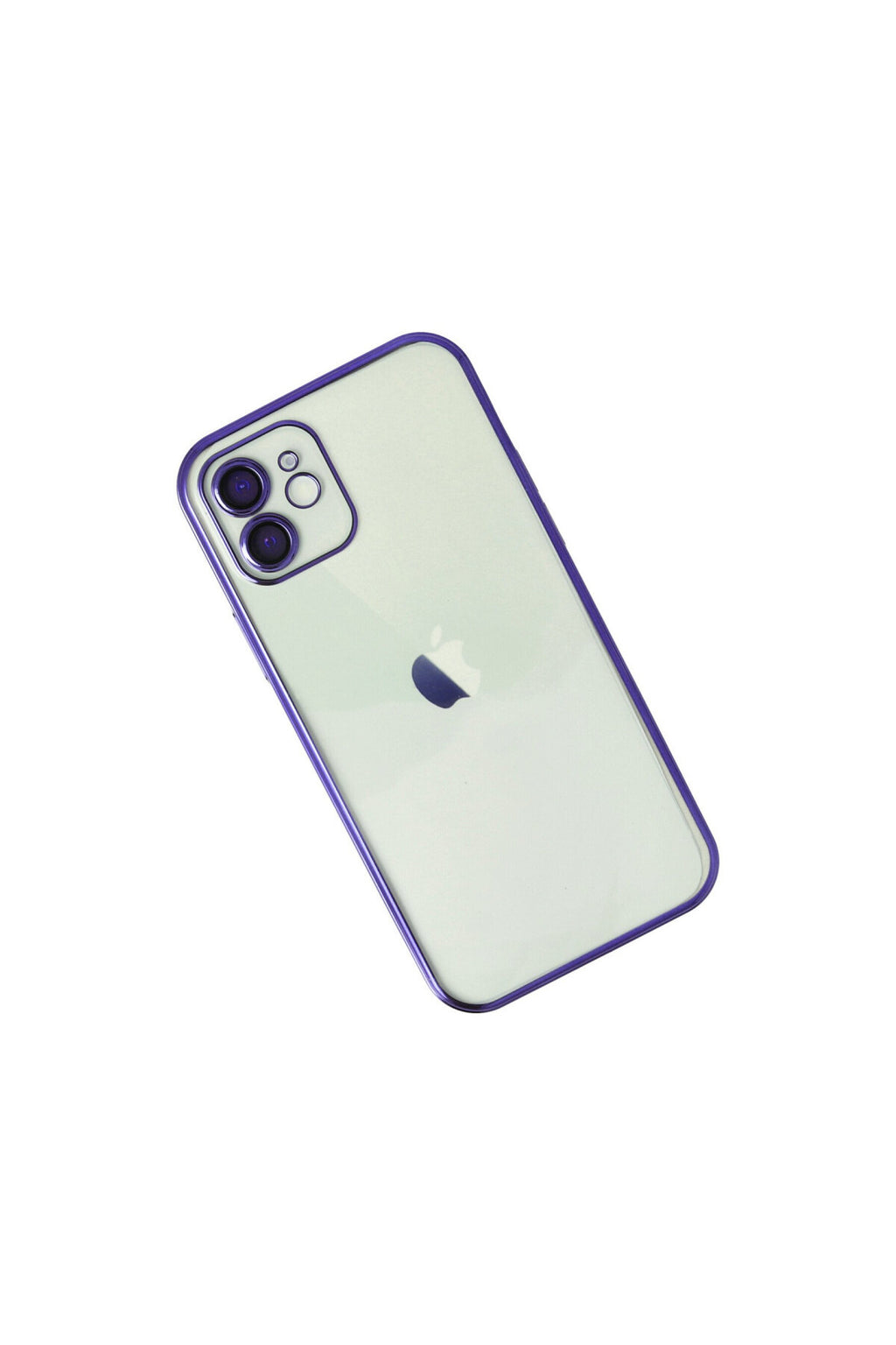 Apple iPhone 12 Uyumlu Kılıf Lensli Silikon - Mor