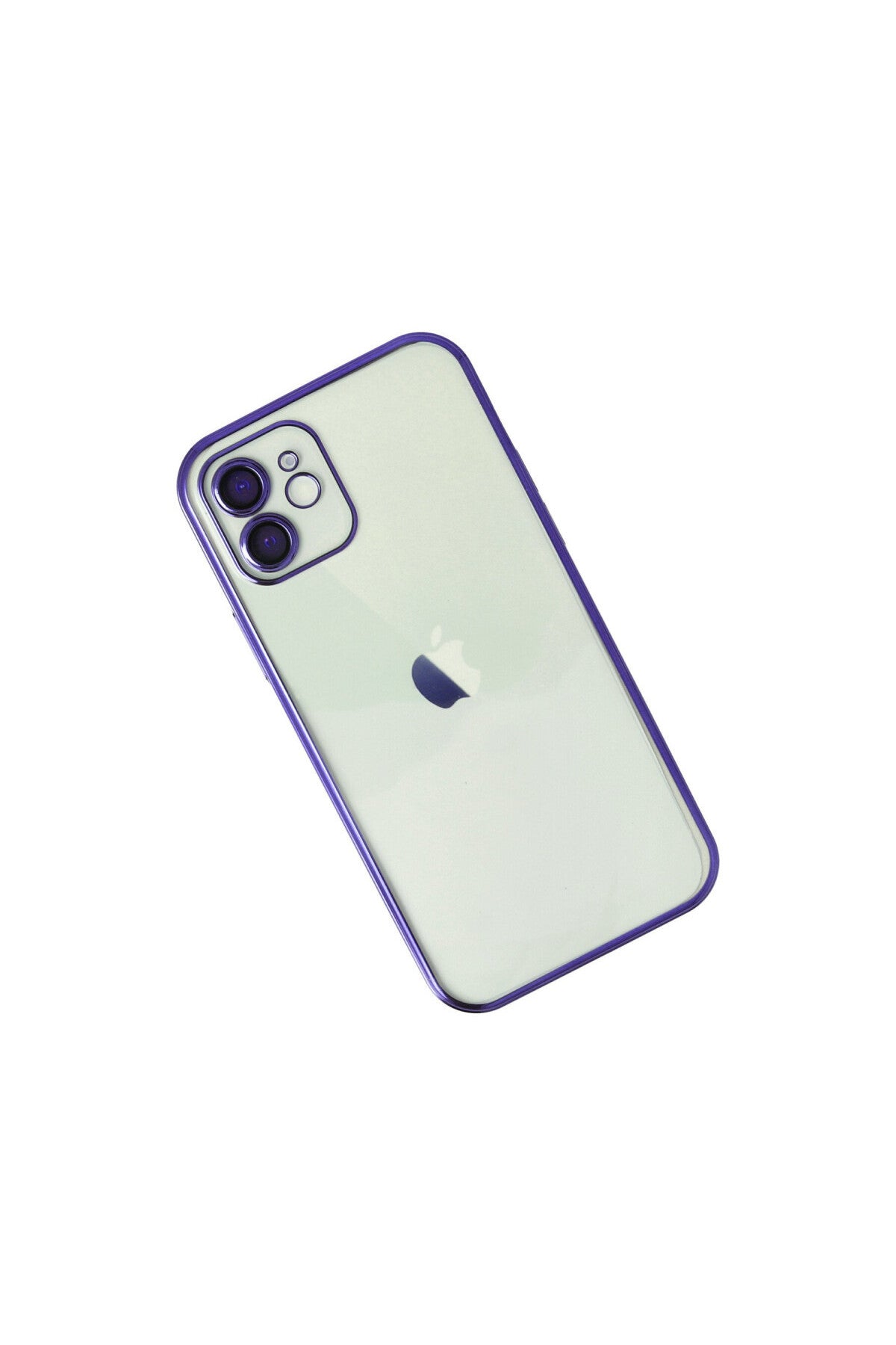 Apple iPhone 12 Uyumlu Kılıf Lensli Silikon - Mor