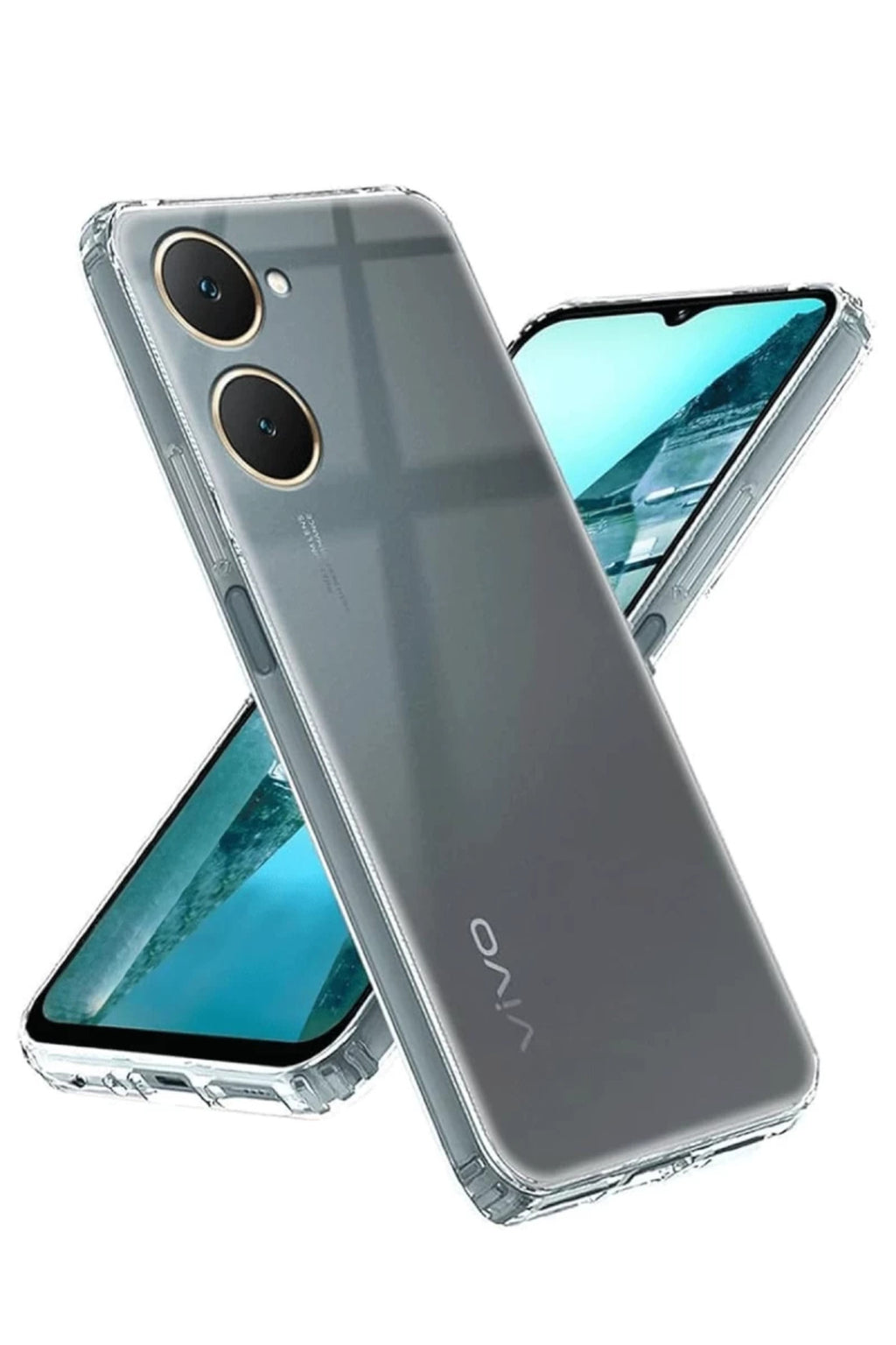 Vivo Y18 Uyumlu Kılıf Lüx Şeffaf Silikon