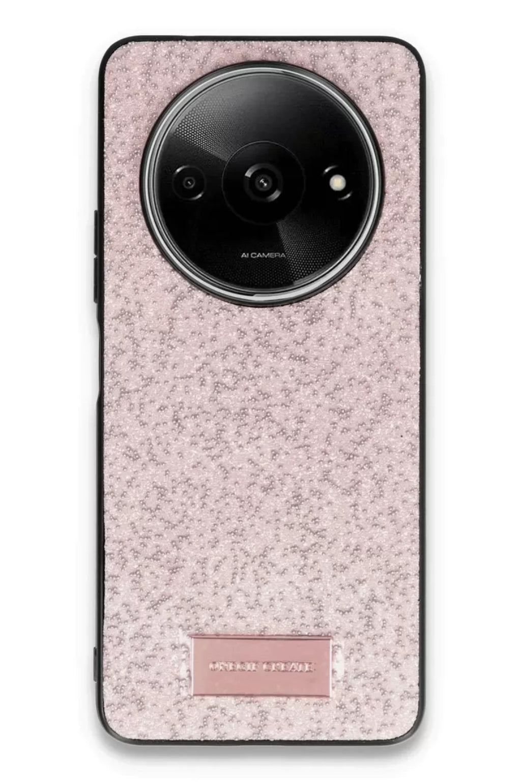 Onegif Xiaomi Redmi A3 4G Uyumlu Bright Simli Kapak - Pembe