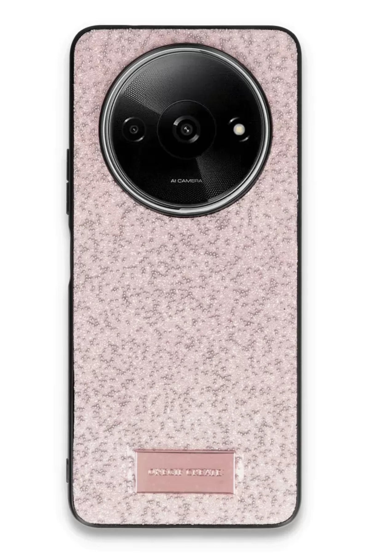 Onegif Xiaomi Redmi A3 4G Uyumlu Bright Simli Kapak - Pembe