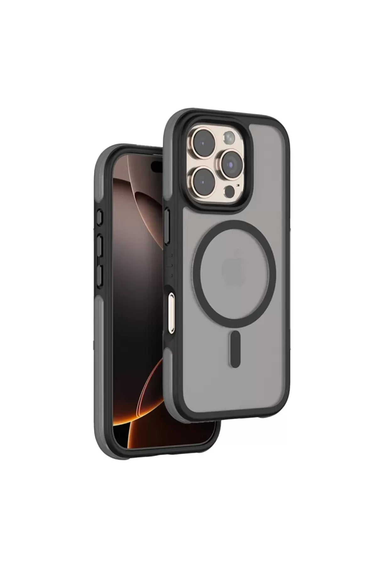 Venco Apple iPhone 16 Pro Uyumlu Orbit Magsafe Kapak - Siyah