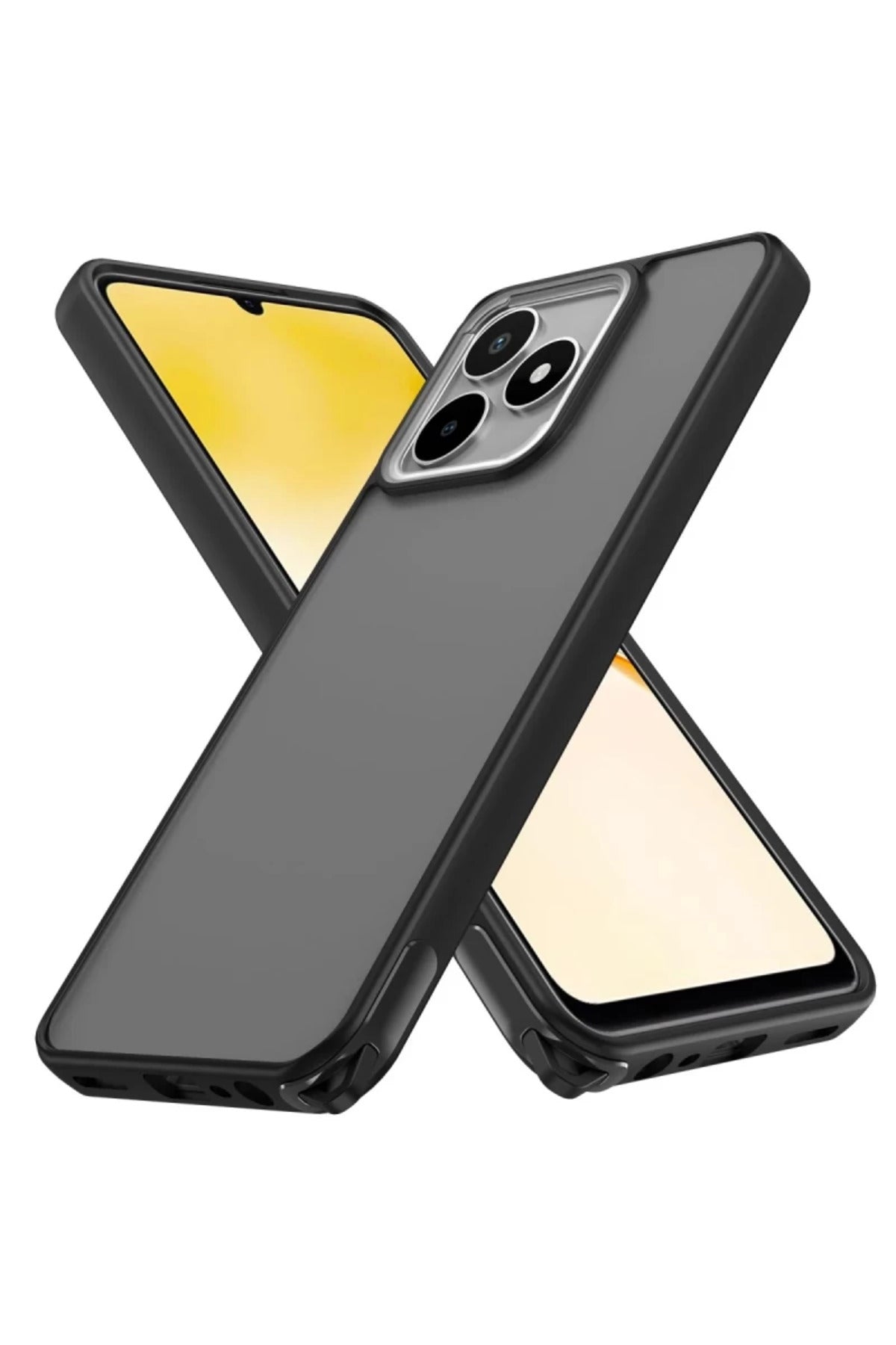 Realme C53 Uyumlu Kılıf Elegant Kapak - Siyah