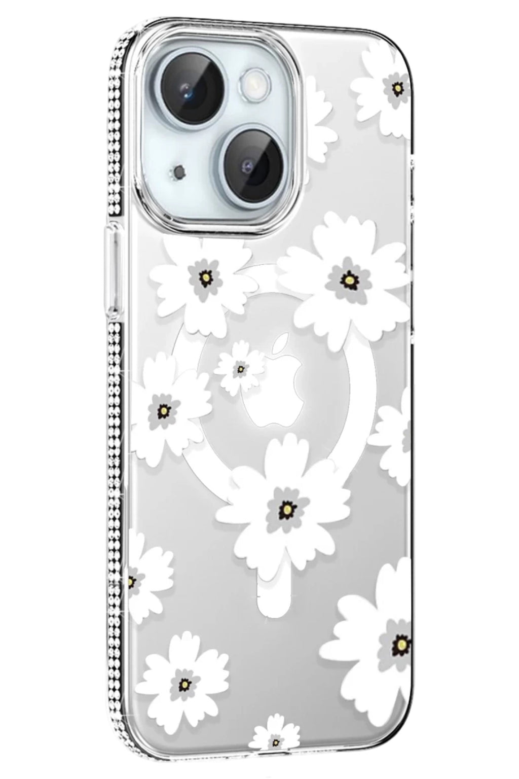 Joko Apple iPhone 14 Uyumlu Floral Magsafe Kapak - Beyaz