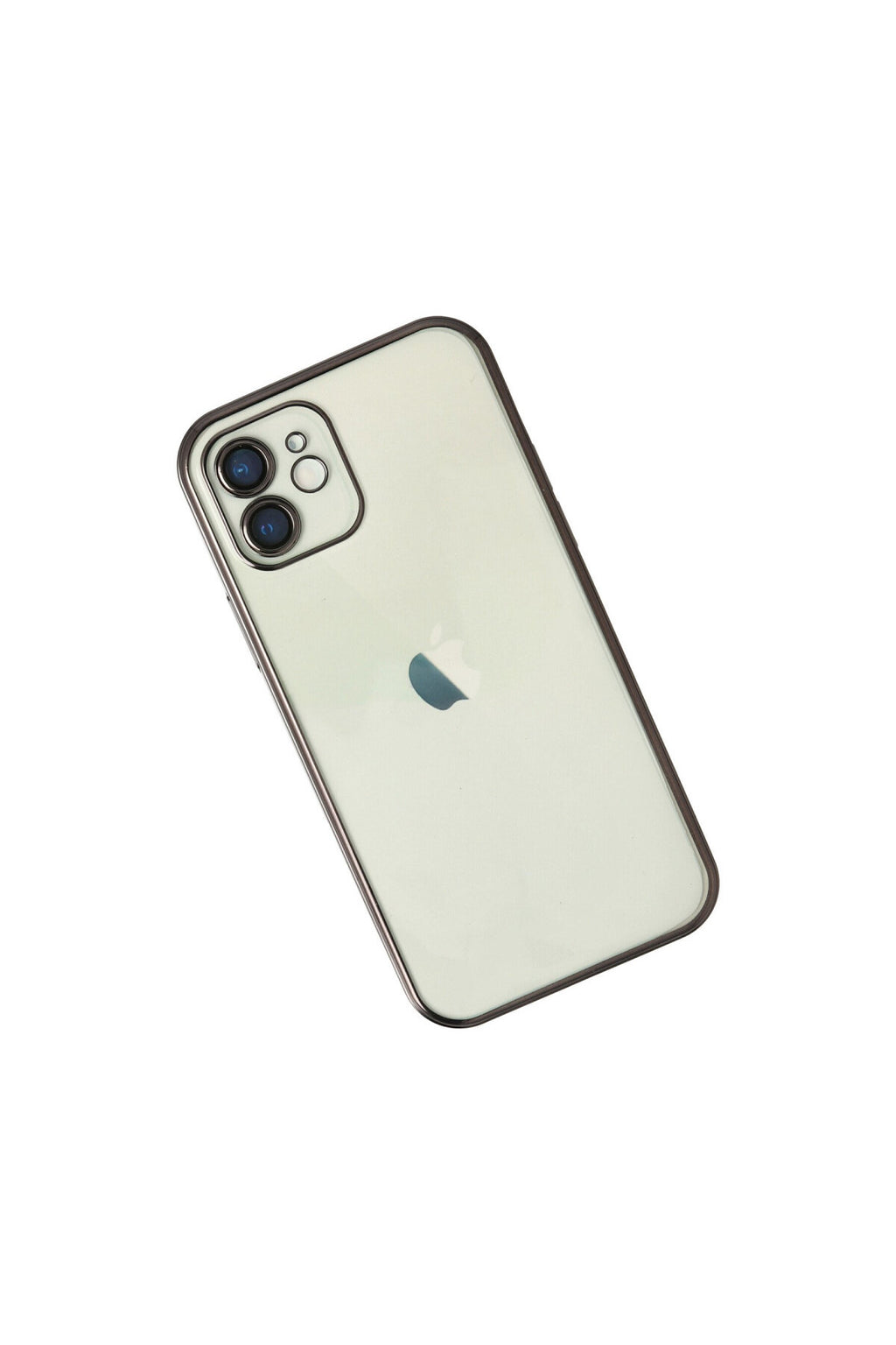 Apple iPhone 12 Uyumlu Kılıf Lensli Silikon - Siyah