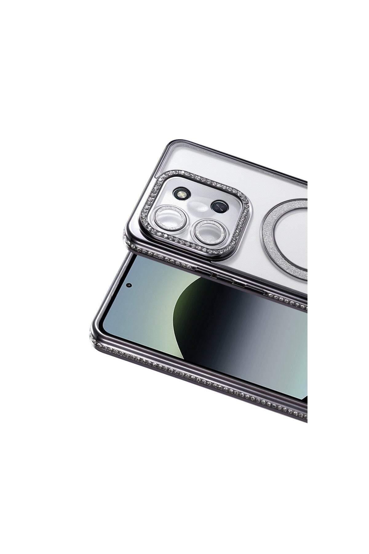 Xiaomi Redmi 15C 4G Uyumlu Joke Simli Magneticsafe Kılıf - Siyah