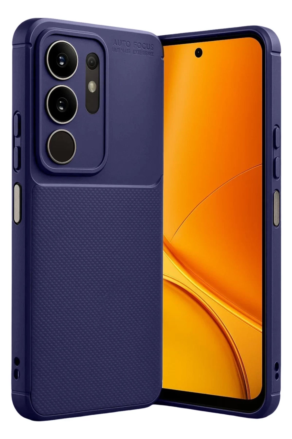 Vivo Y29 4G Uyumlu Auto Focus Karbon Kapak - Lacivert