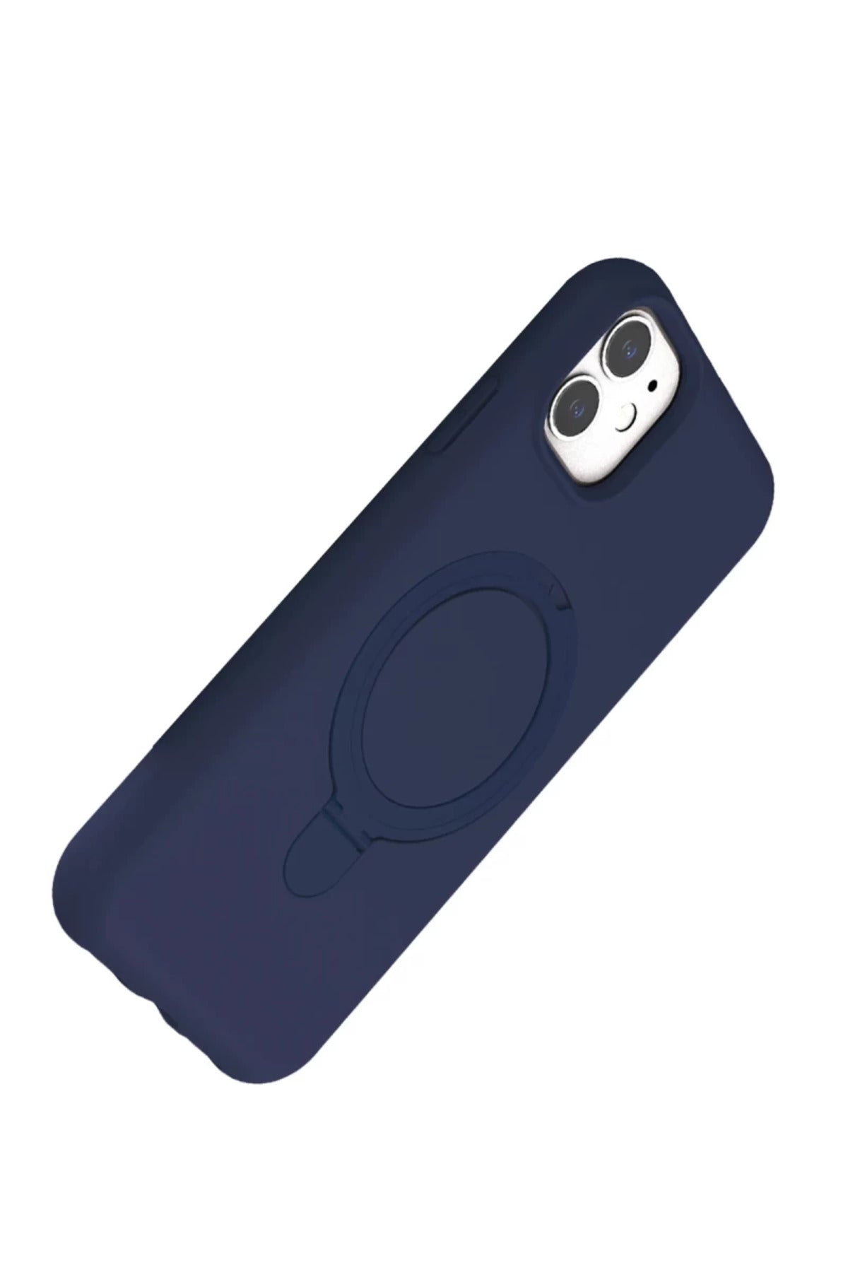 Apple iPhone 11 Uyumlu Regal Magsafe Standlı Kapak - Lacivert