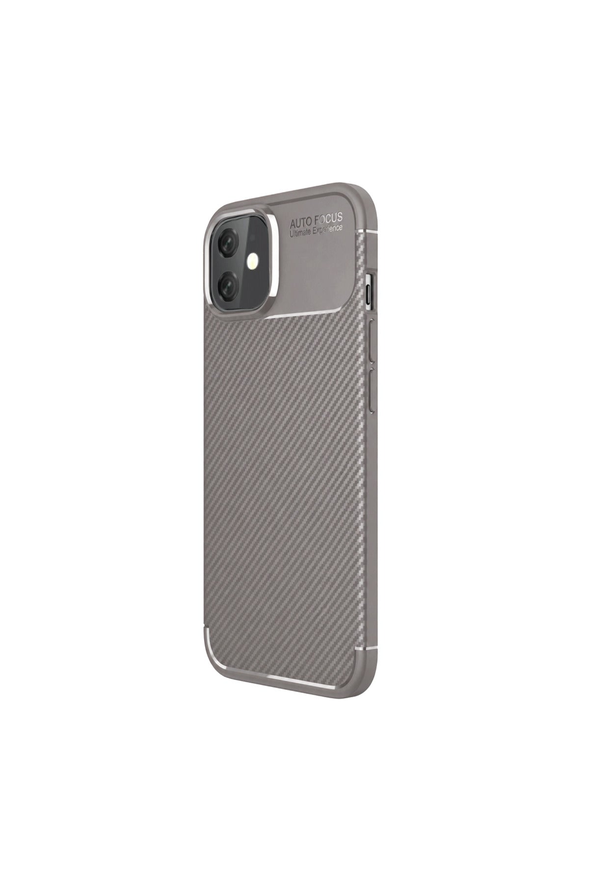 Apple iPhone 11 Uyumlu Kılıf Auto Focus Karbon Kapak - Gri