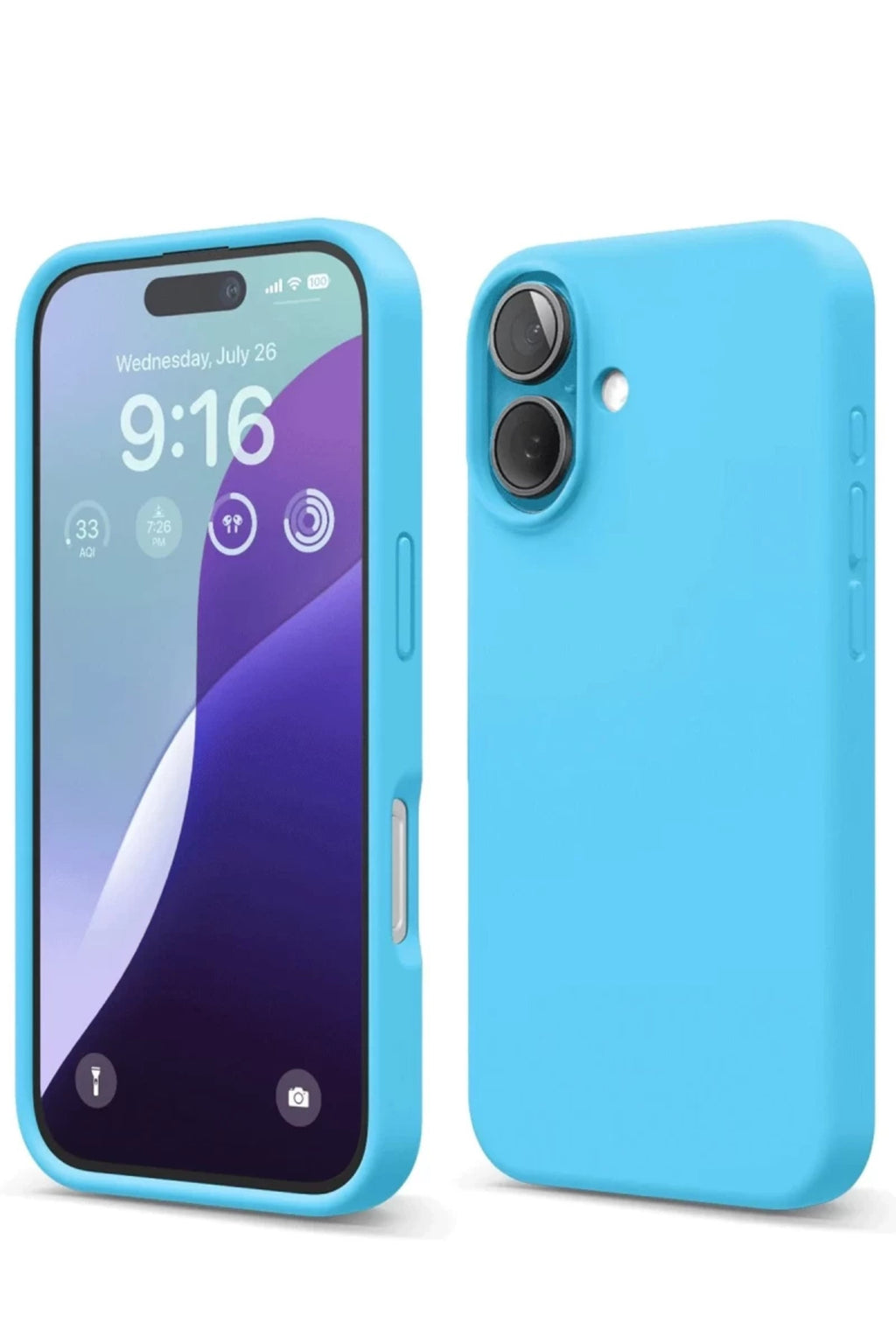 Apple iPhone 16 Uyumlu Kılıf Nano içi Kadife Silikon - Mavi