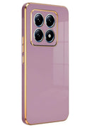 Xiaomi Mi 14T Pro Uyumlu Volet Silikon - Mor