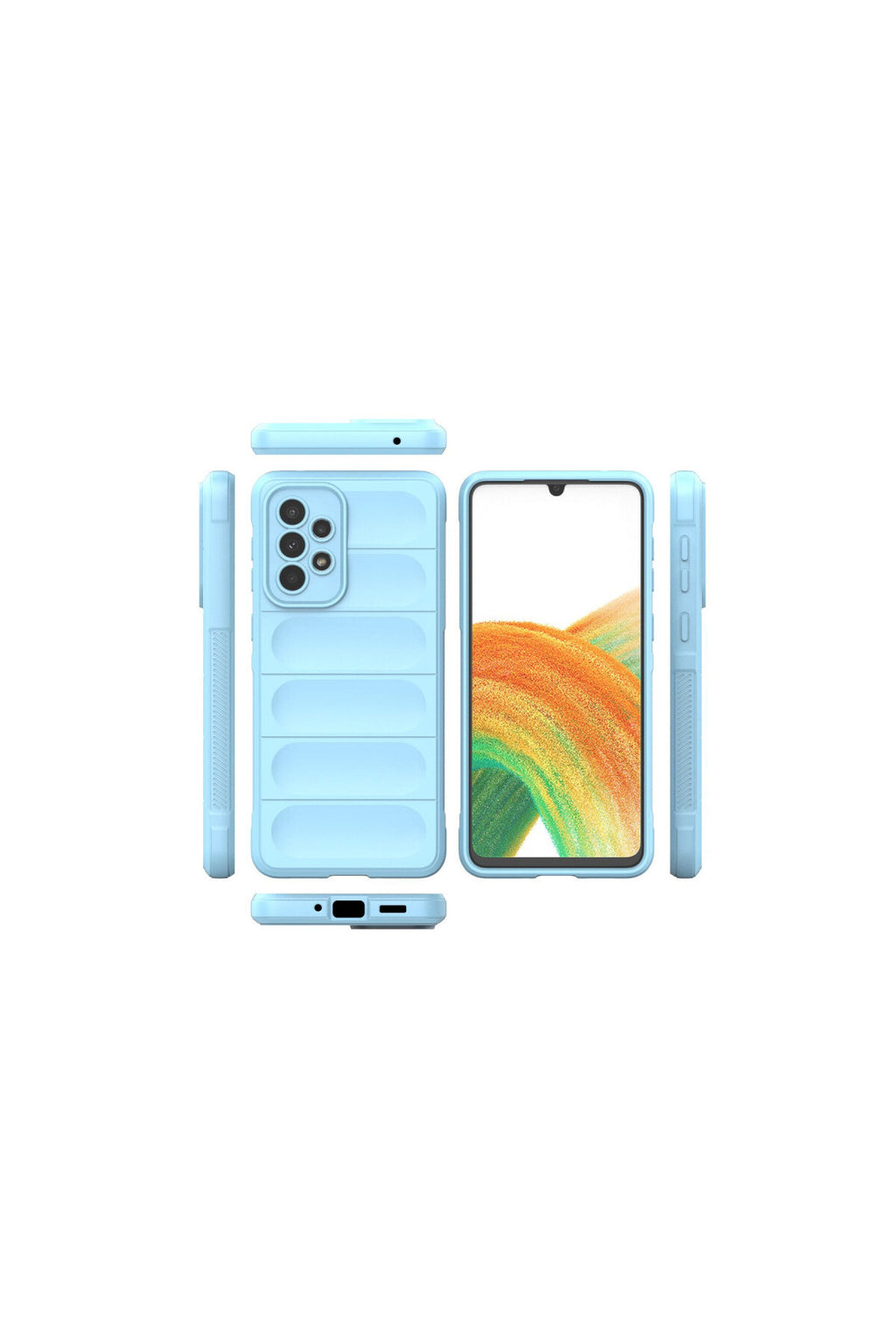 Samsung Galaxy A33 5G Uyumlu Kılıf Optimum Silikon - Sky Blue