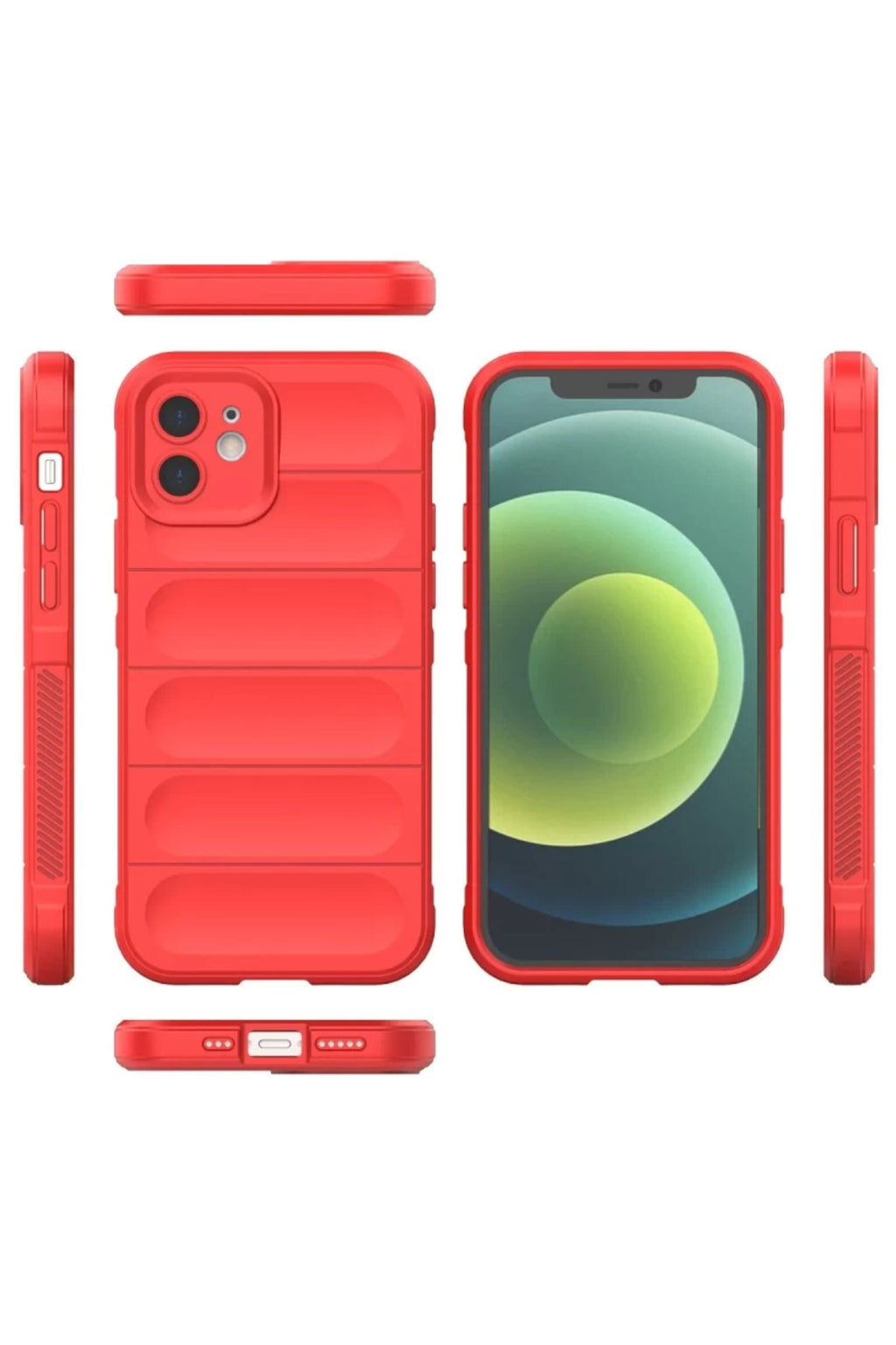 Apple iPhone 12 Uyumlu Kılıf Optimum Silikon - Kırmızı
