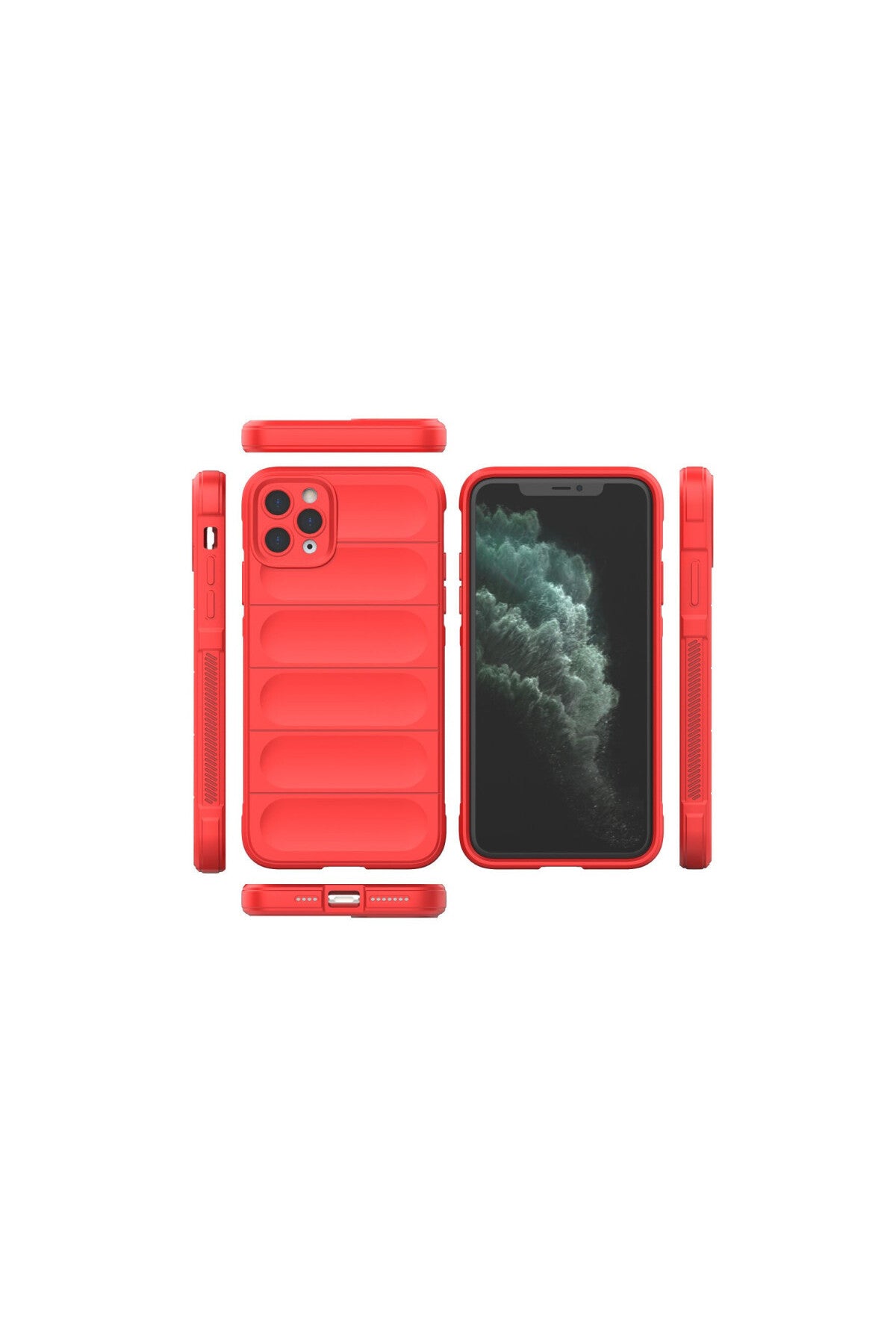 Apple iPhone 11 Pro Uyumlu Kılıf Optimum Silikon - Kırmızı