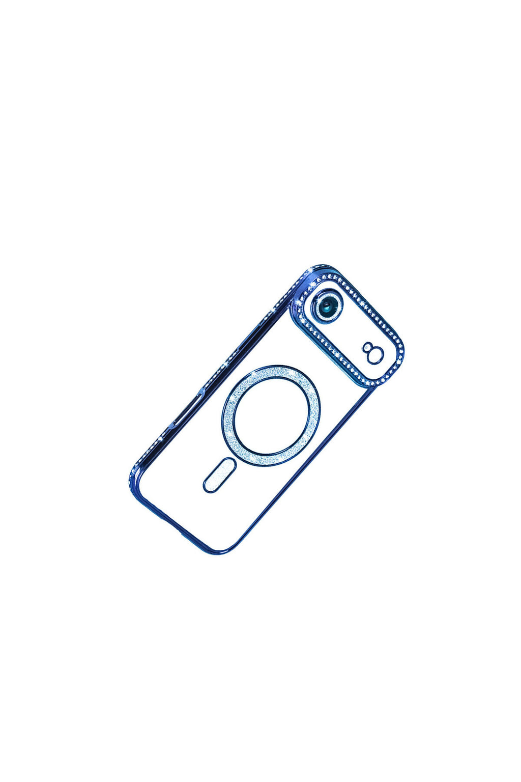 Apple iPhone 17 Air Uyumlu Joke Simli Magneticsafe Kılıf - Mavi