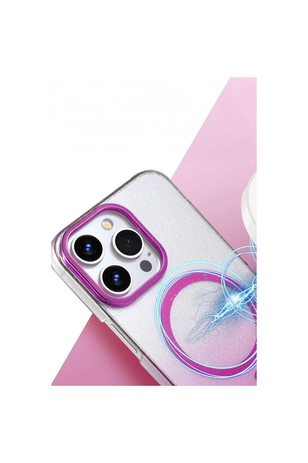 Apple iPhone 14 Pro Max Uyumlu Glossy Magsafe Kapak - Çöl Titanyum