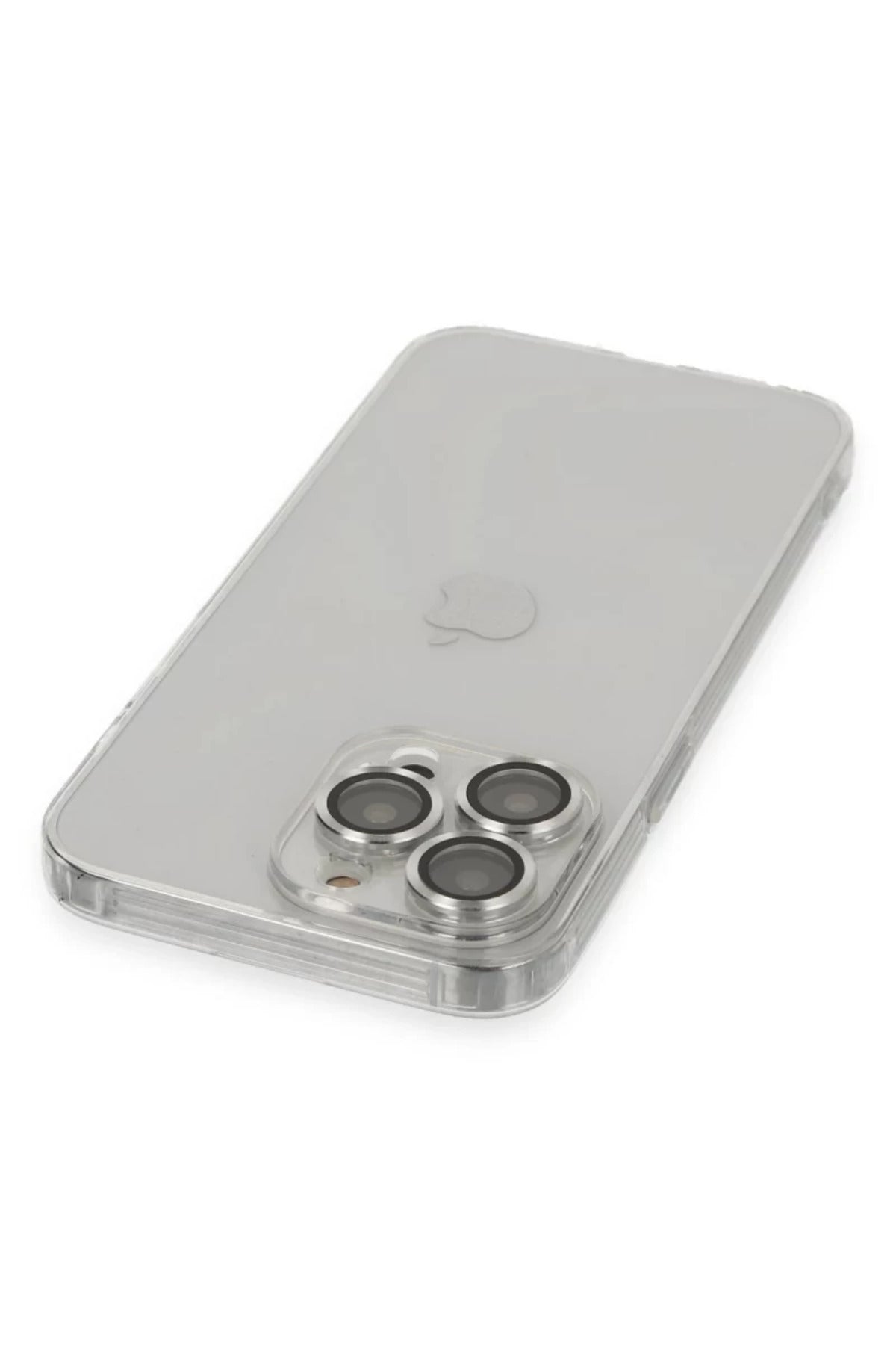 Apple iPhone 13 Pro Max Uyumlu Kılıf Luko Lens Silikon - Gümüş