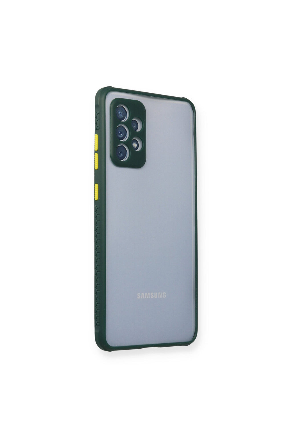 Samsung Galaxy A72 Uyumlu Kılıf Miami Şeffaf Silikon - Koyu Yeşil
