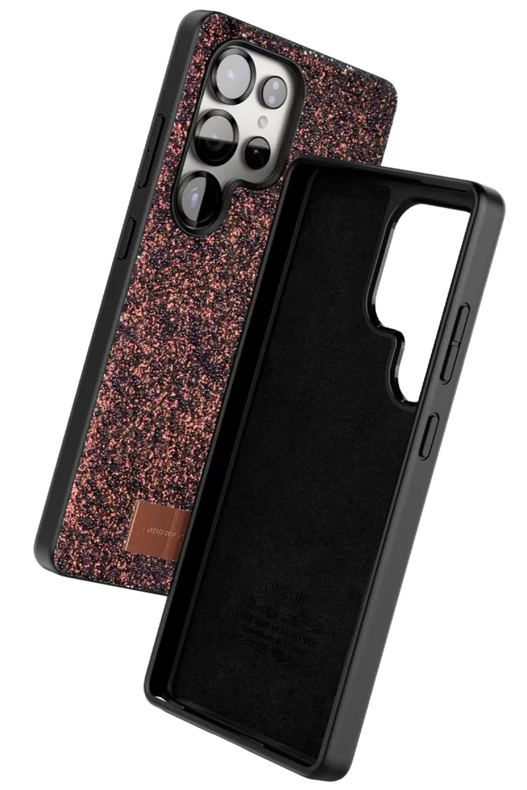 Onegif Samsung Galaxy S25 Ultra Uyumlu Bright Simli Kapak - Derin Mor