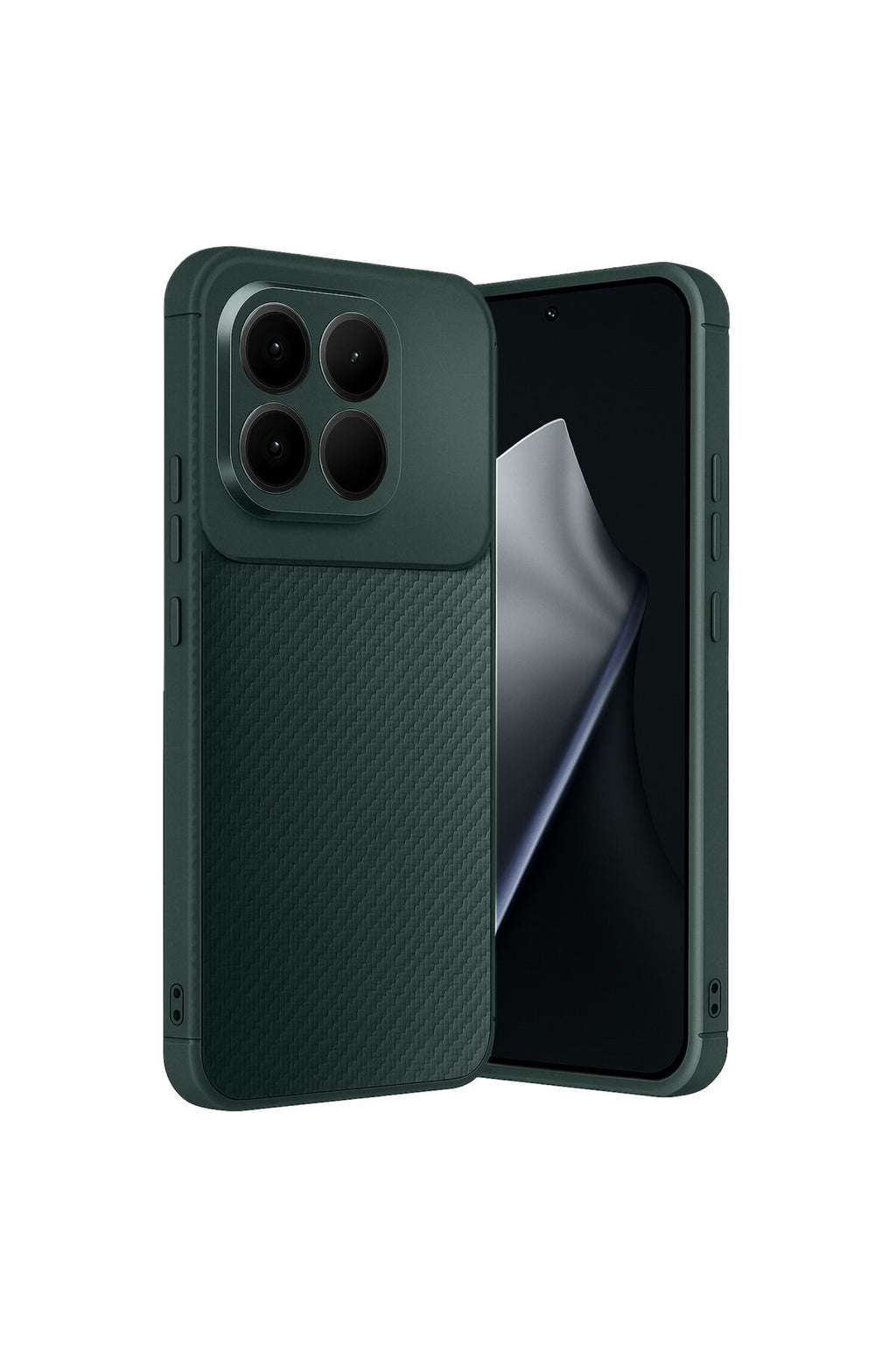 Xiaomi Mi 15T Uyumlu Auto Focus Karbon Kapak - Koyu Yeşil
