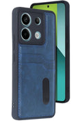 Xiaomi Redmi Note 13 Pro 5G Uyumlu Kılıf Sara Kartvizitli Deri Kılıf - Lacivert