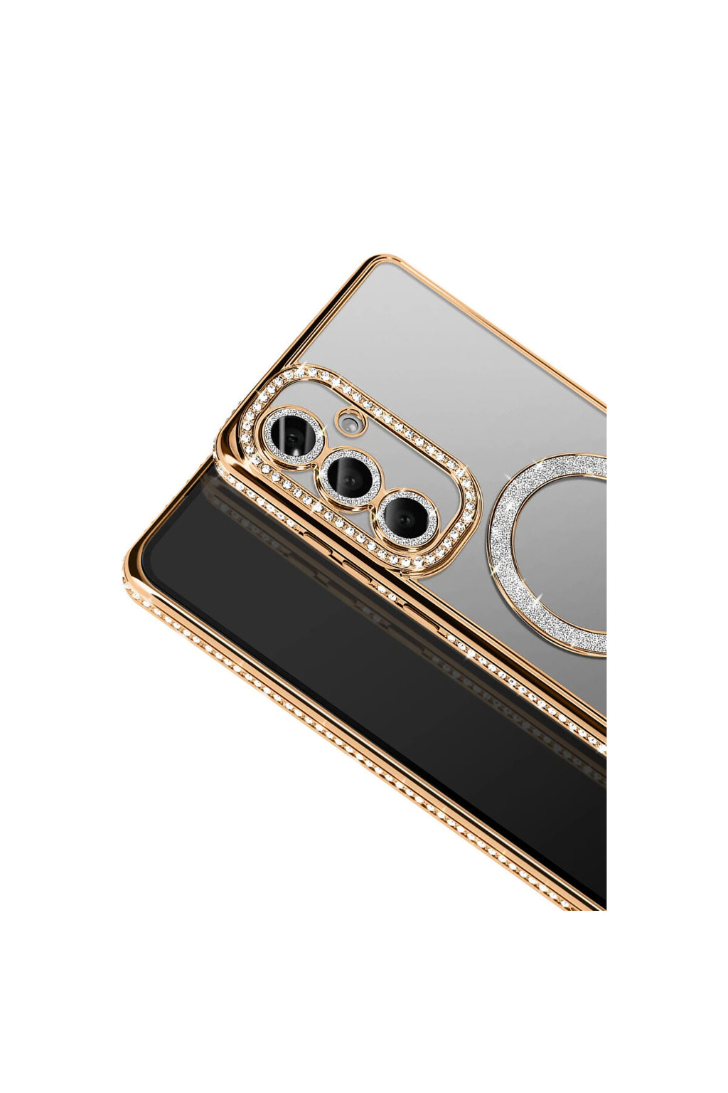 Samsung Galaxy S26 Plus Uyumlu Joke Simli Magneticsafe Kılıf - Gold