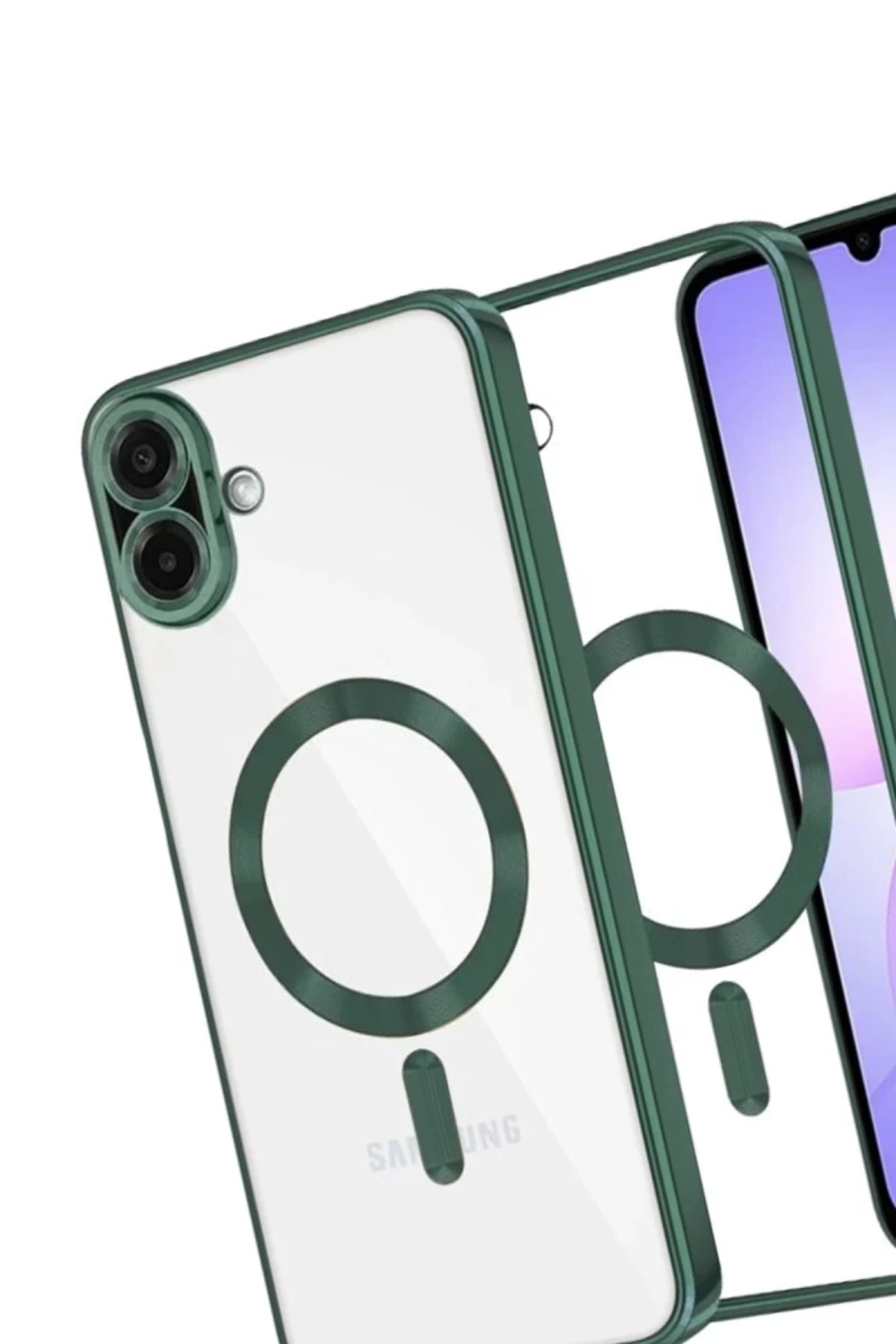 Samsung Galaxy A07 4G Uyumlu Kross Magneticsafe Kapak - Koyu Yeşil