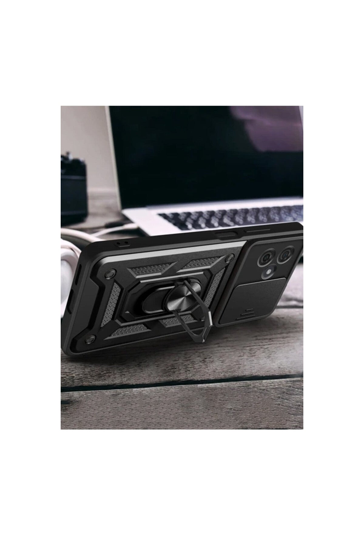 Xiaomi Redmi Note 13 Pro Plus Uyumlu Kılıf Pars Lens Yüzüklü Silikon - Yeşil