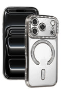 Apple iPhone 17 Pro Uyumlu Joke Simli Magneticsafe Kılıf - Gümüş