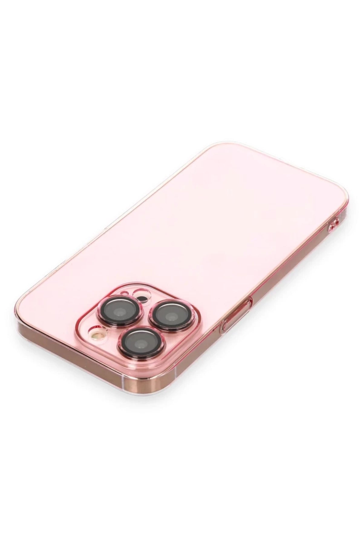 Apple iPhone 14 Pro Uyumlu Kılıf Armada Lensli Kapak - Rose Gold