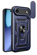 Apple iPhone 17 Air Uyumlu Pars Lens Yüzüklü Silikon - Lacivert