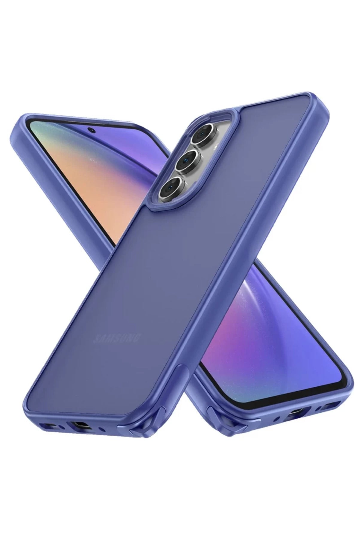 Samsung Galaxy A05S Uyumlu Kılıf Elegant Kapak - Açık Mavi