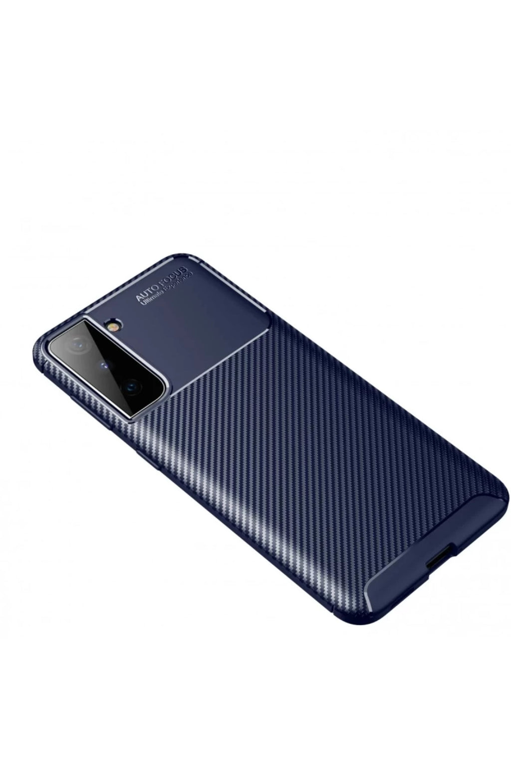 Samsung Galaxy S21 Plus Uyumlu Kılıf Auto Focus Karbon Kapak - Lacivert
