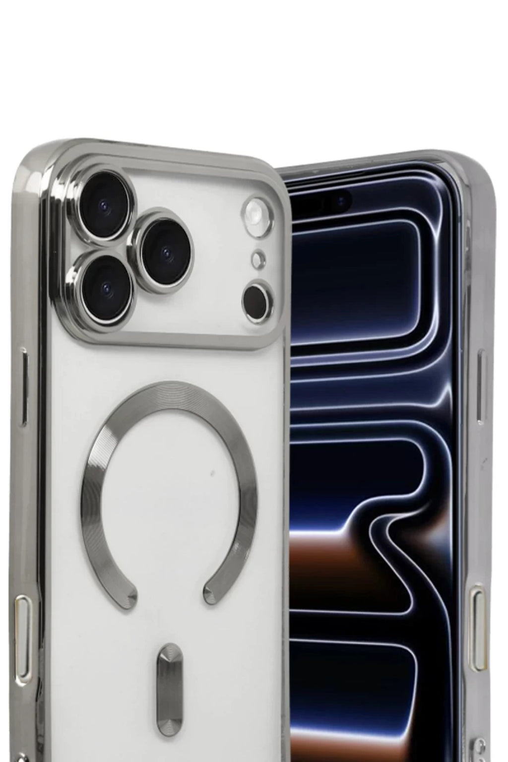 Apple iPhone 17 Pro Max Uyumlu Kross Magneticsafe Kapak - Gümüş