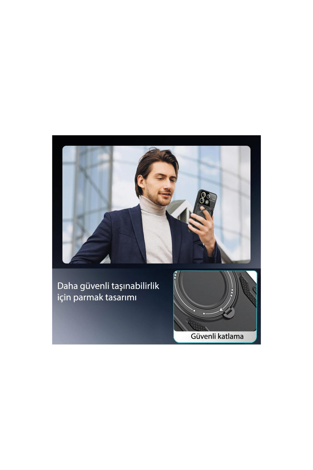 Xiaomi Redmi Note 13 Pro 4G Uyumlu Kılıf Joy Lens Standlı Kapak - Mor