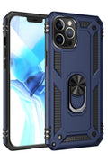 Apple iPhone 12 Pro Max Uyumlu Kılıf Sofya Yüzüklü Silikon Kapak - Lacivert