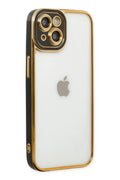 Apple iPhone 14 Plus Uyumlu Kılıf Liva Lens Silikon - Siyah