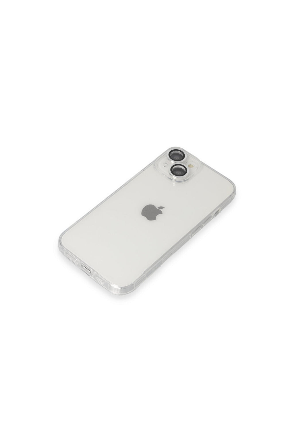 Apple iPhone 14 Uyumlu Kılıf Luko Lens Silikon - Gümüş