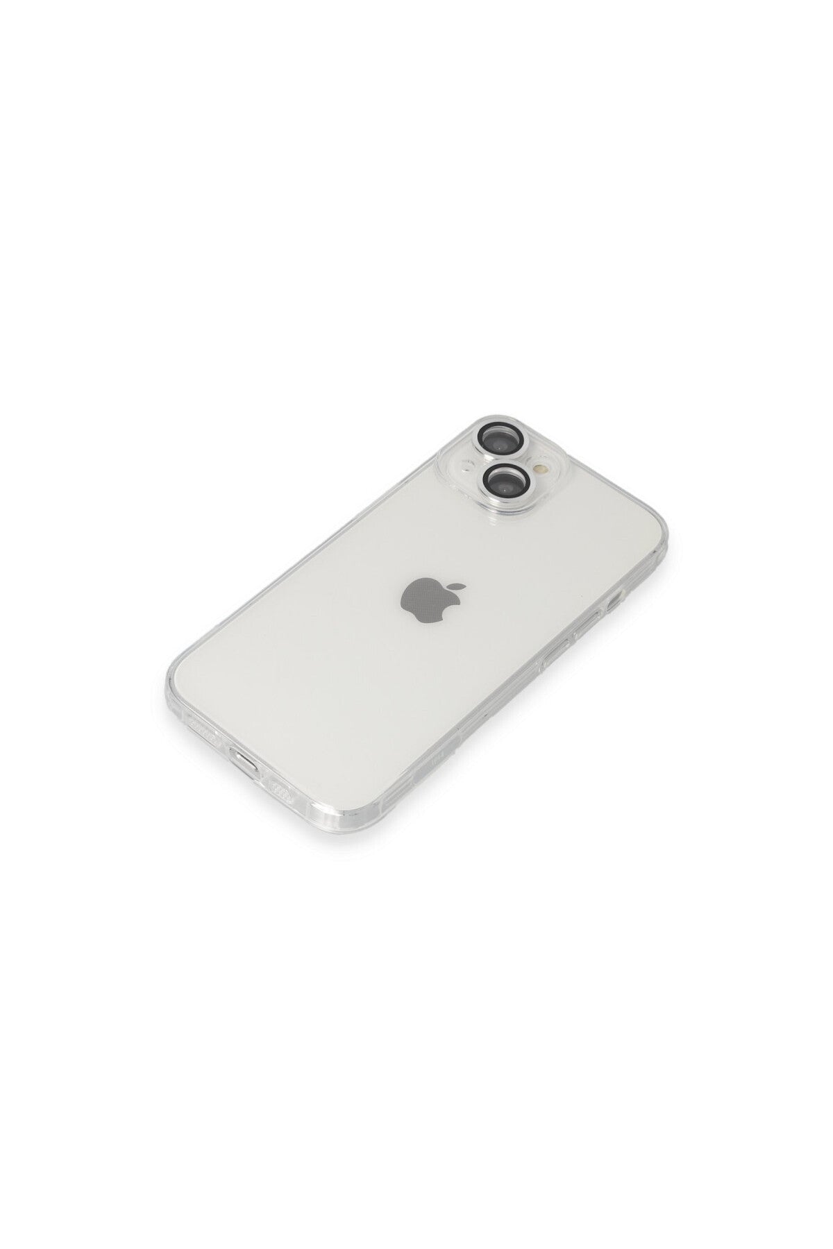 Apple iPhone 14 Uyumlu Kılıf Luko Lens Silikon - Gümüş