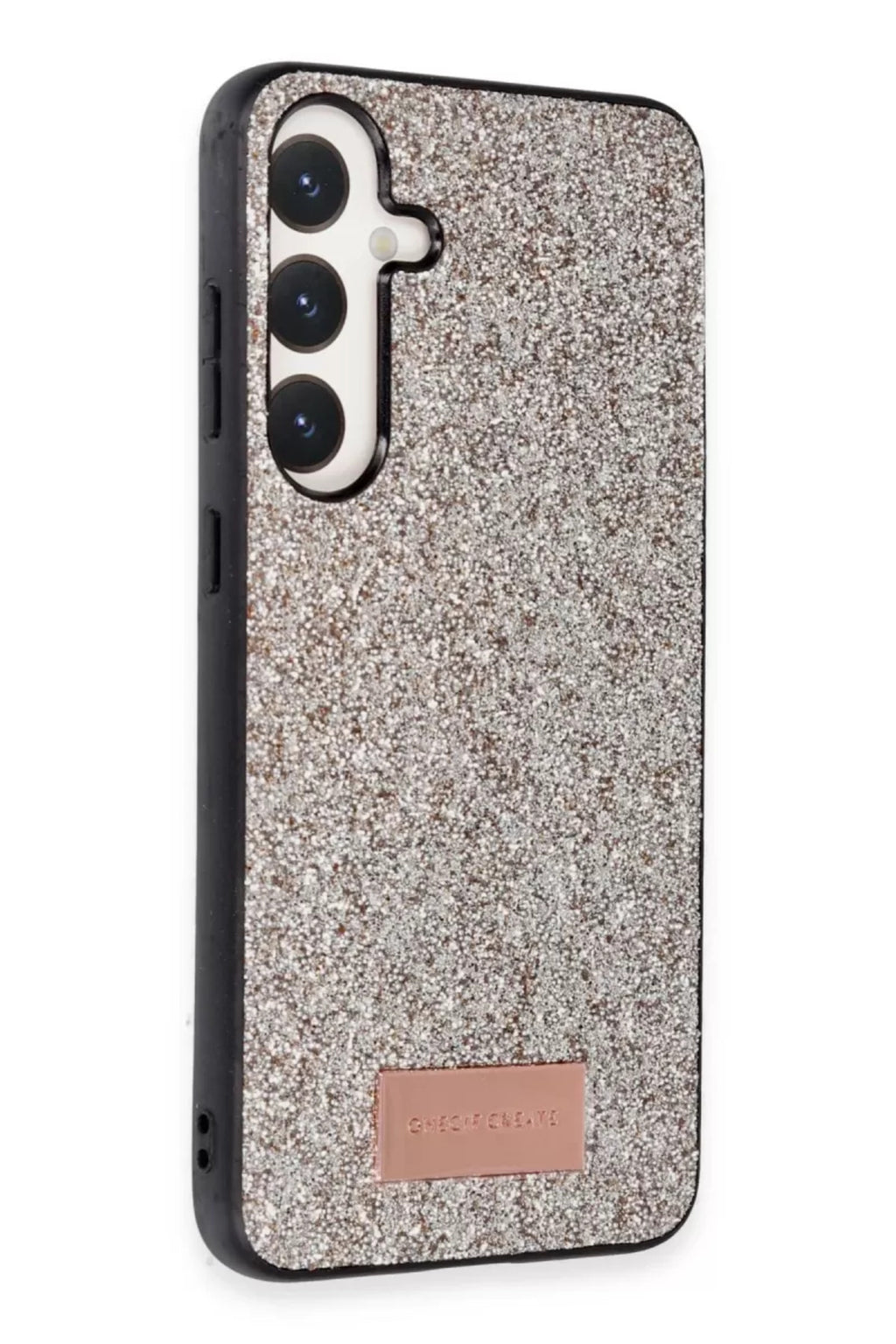 Onegif Samsung Galaxy A55 5G Uyumlu Bright Simli Kapak - Gold
