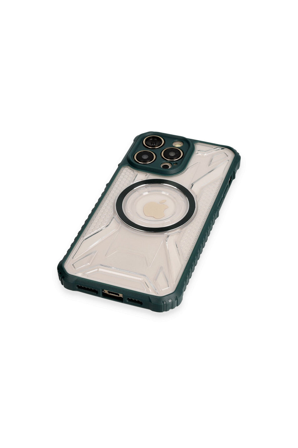 Apple iPhone 12 Pro Max Uyumlu Kılıf Prag Magneticsafe Kapak - Koyu Yeşil