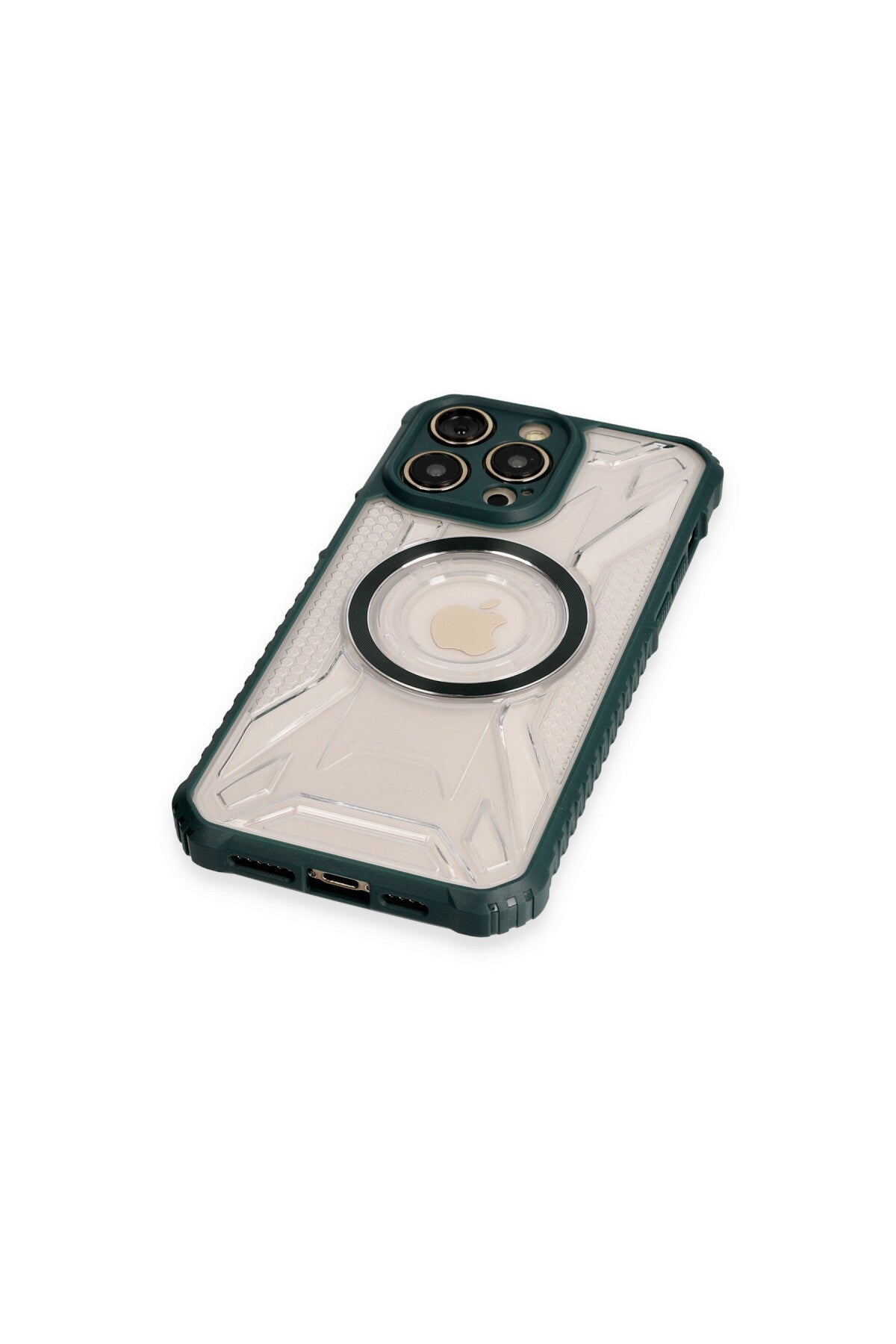 Apple iPhone 12 Pro Max Uyumlu Kılıf Prag Magneticsafe Kapak - Koyu Yeşil