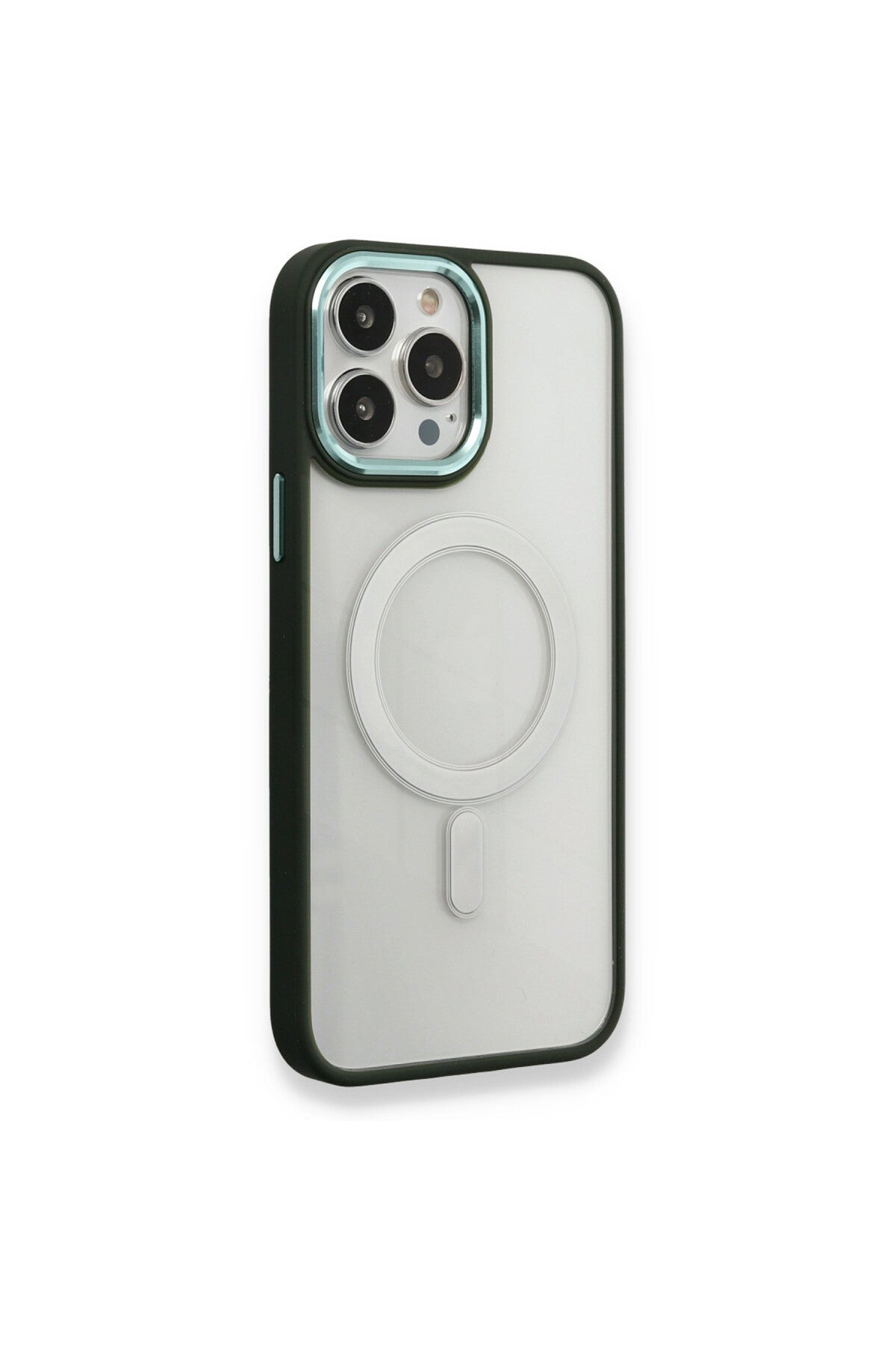 Apple iPhone 14 Pro Max Uyumlu Kılıf Room Magneticsafe Silikon - Köknar Yeşili