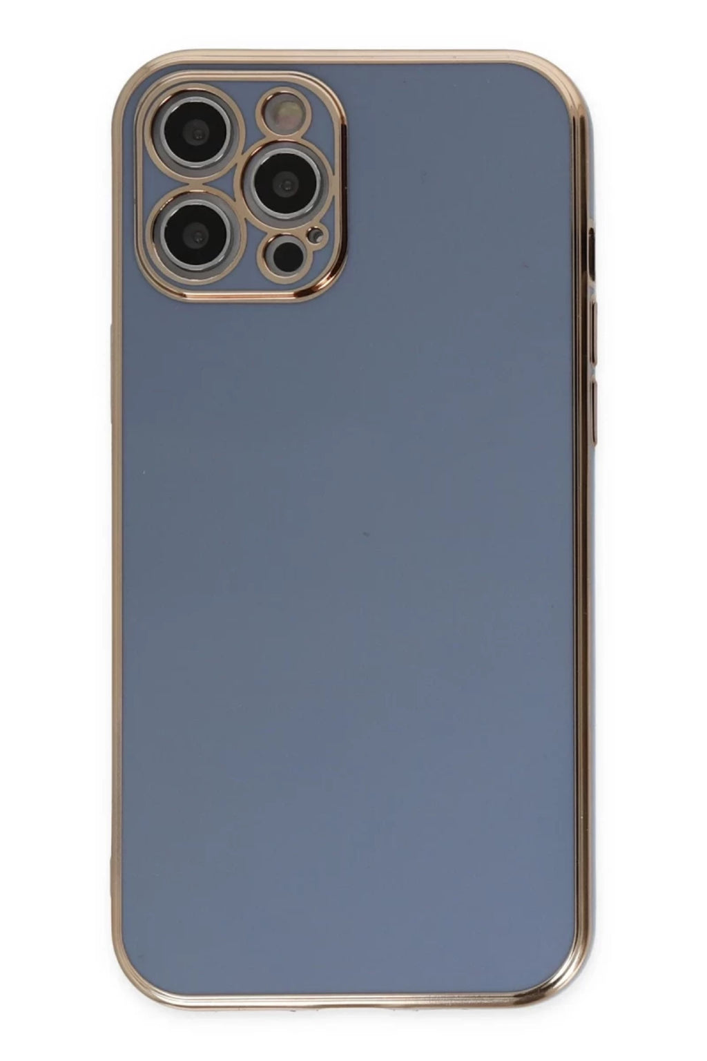 Apple iPhone 12 Pro Uyumlu Kılıf Volet Silikon - Mavi