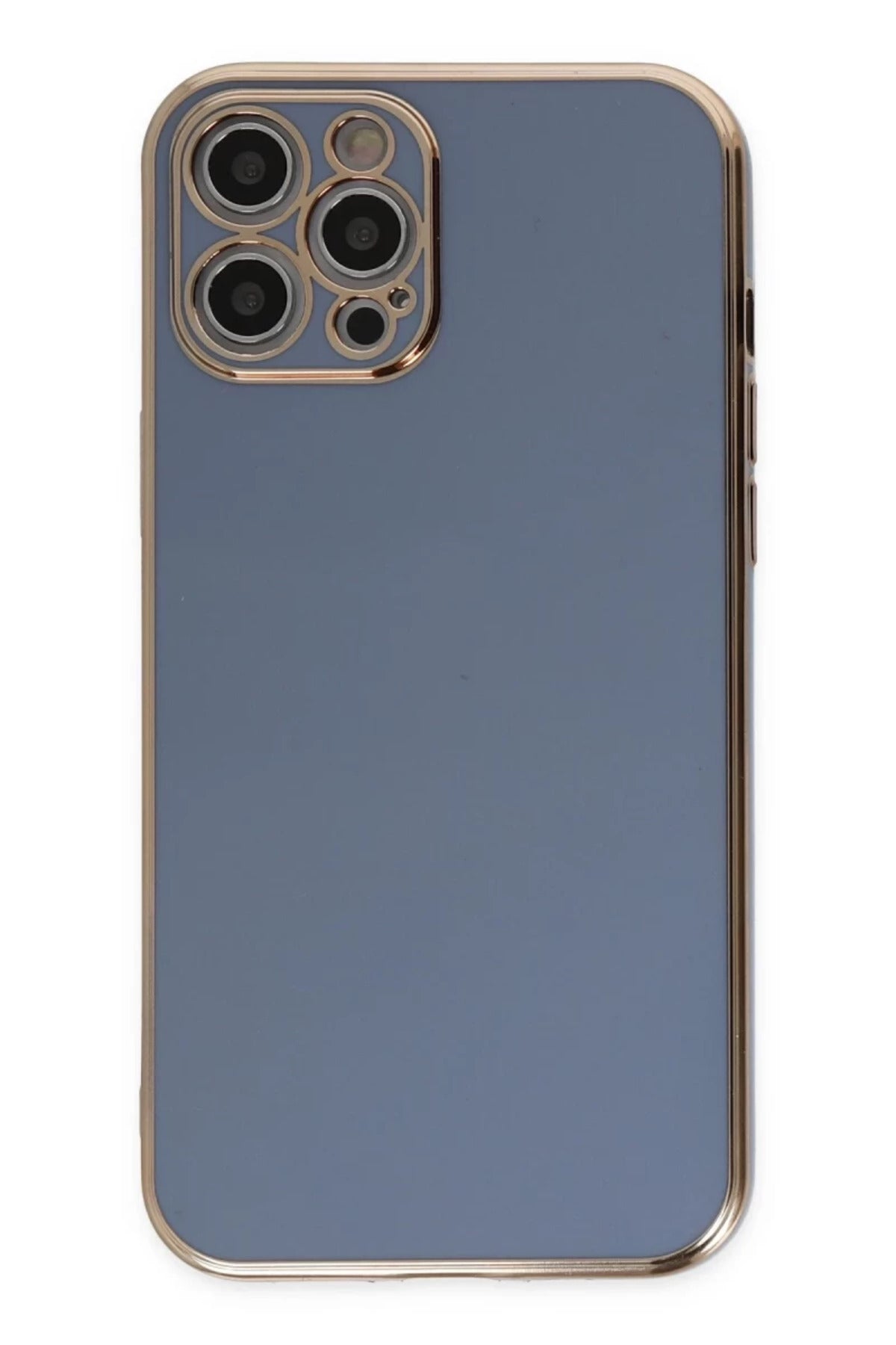 Apple iPhone 12 Pro Uyumlu Kılıf Volet Silikon - Mavi