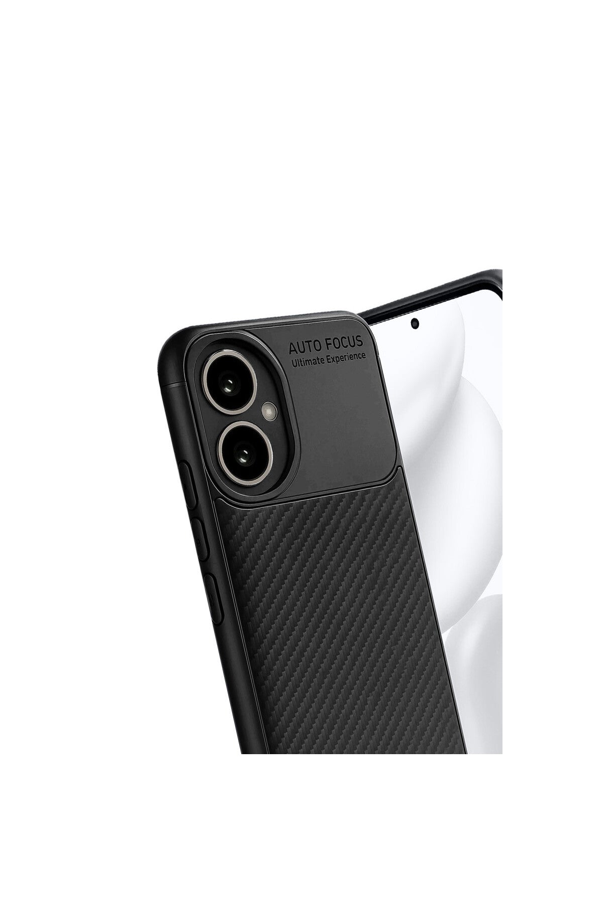 Honor 400 Uyumlu Kılıf Auto Focus Karbon Kapak - Siyah