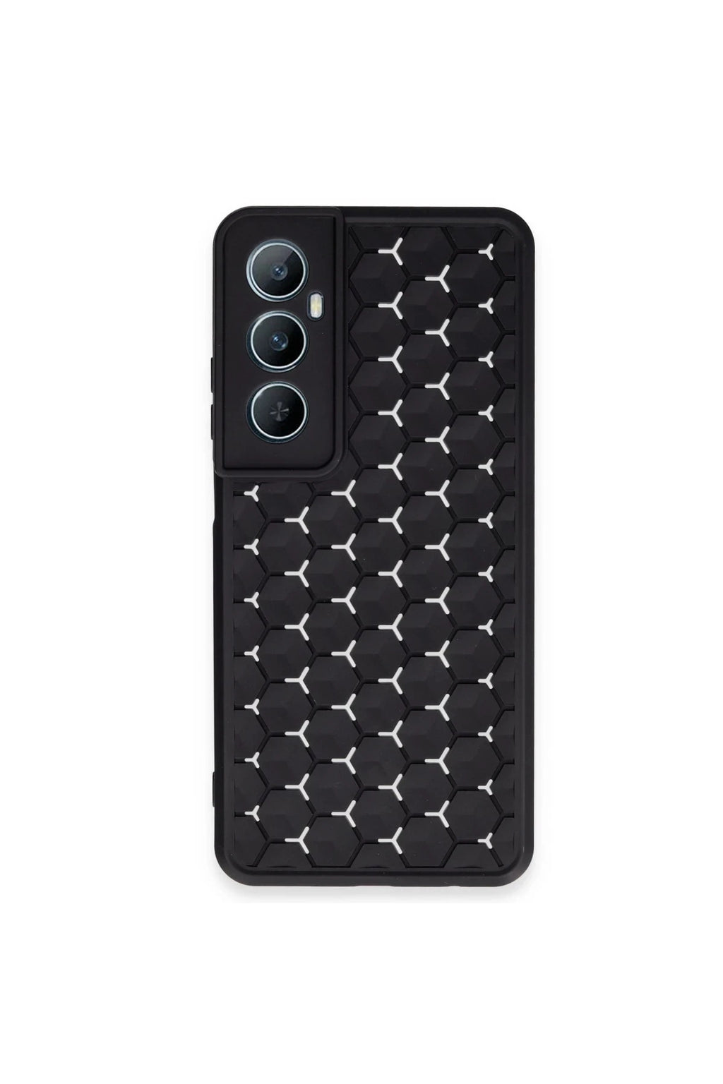 Realme C65 Uyumlu Kılıf Petek Silikon Kapak - Siyah