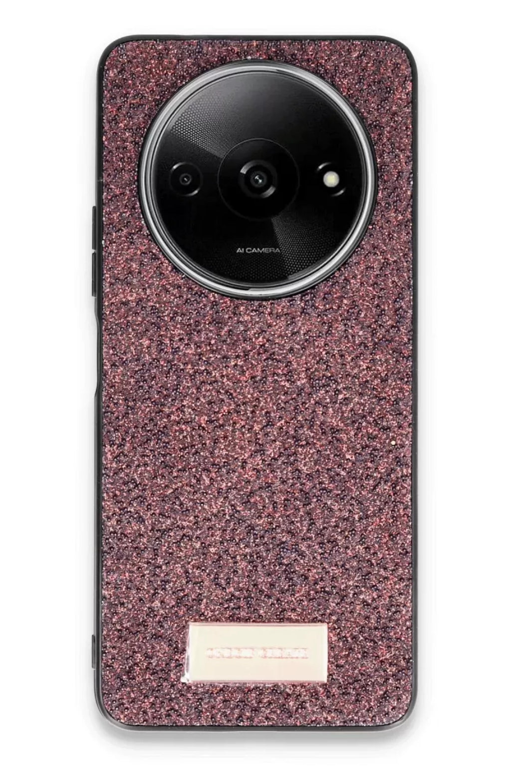 Onegif Xiaomi Redmi A3 4G Uyumlu Bright Simli Kapak - Derin Mor