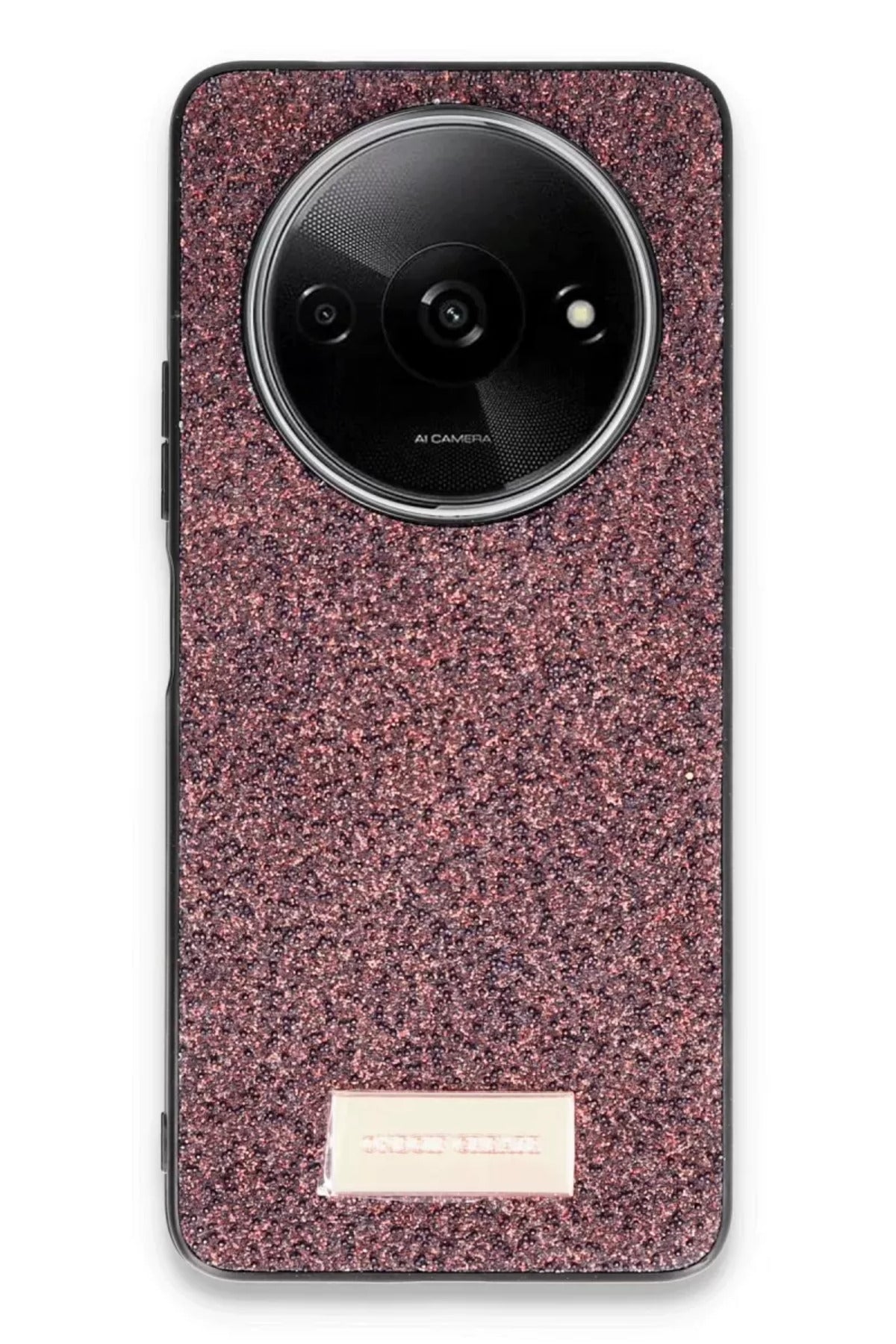 Onegif Xiaomi Redmi A3 4G Uyumlu Bright Simli Kapak - Derin Mor